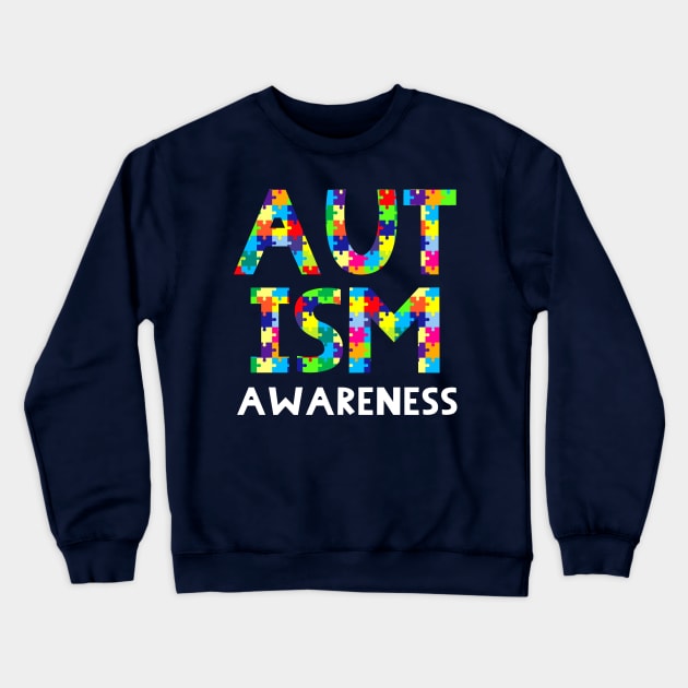 Autism Awareness Puzzle Piece - Gift for Autism Day Crewneck Sweatshirt by Arteestic